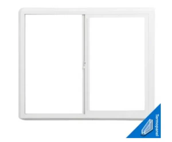Ventana termopanel PVC americano klassik 121x100 blanco corredera